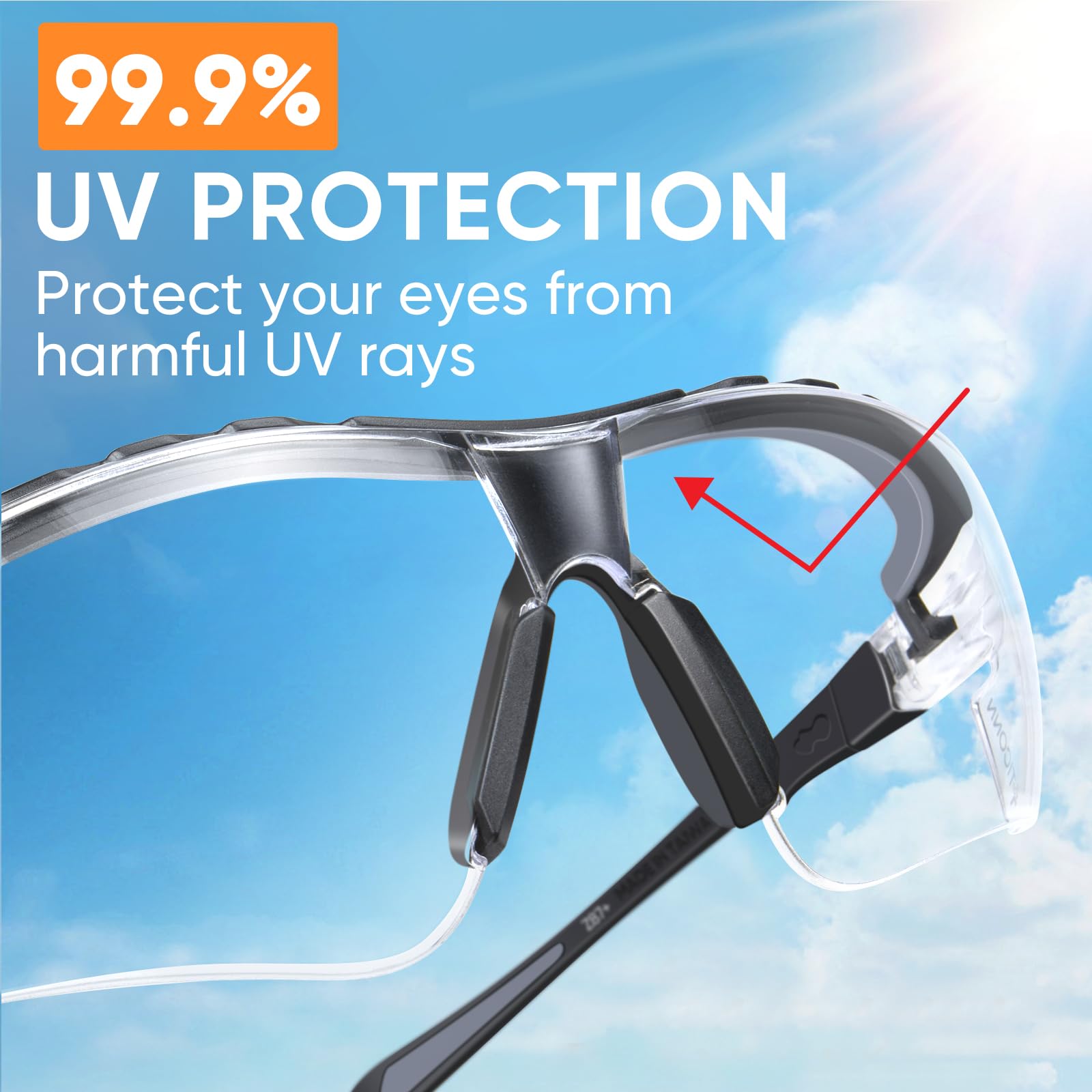 TICONN yellow lens anti-fog safety glasses option