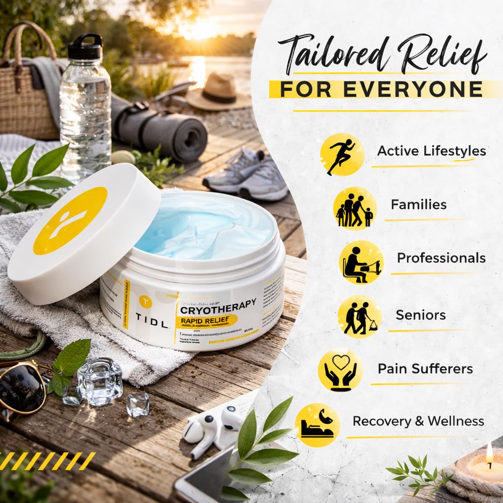 Non-sticky cooling relief cream by TIDL