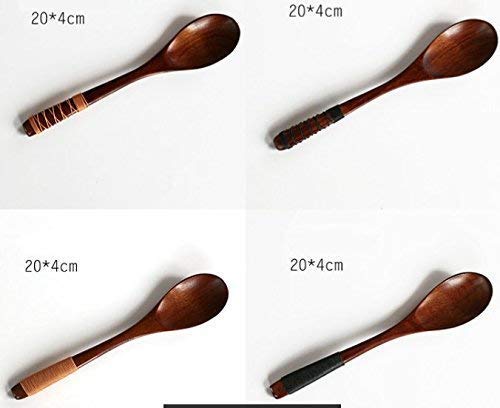 spoons with tied line on handle for identification