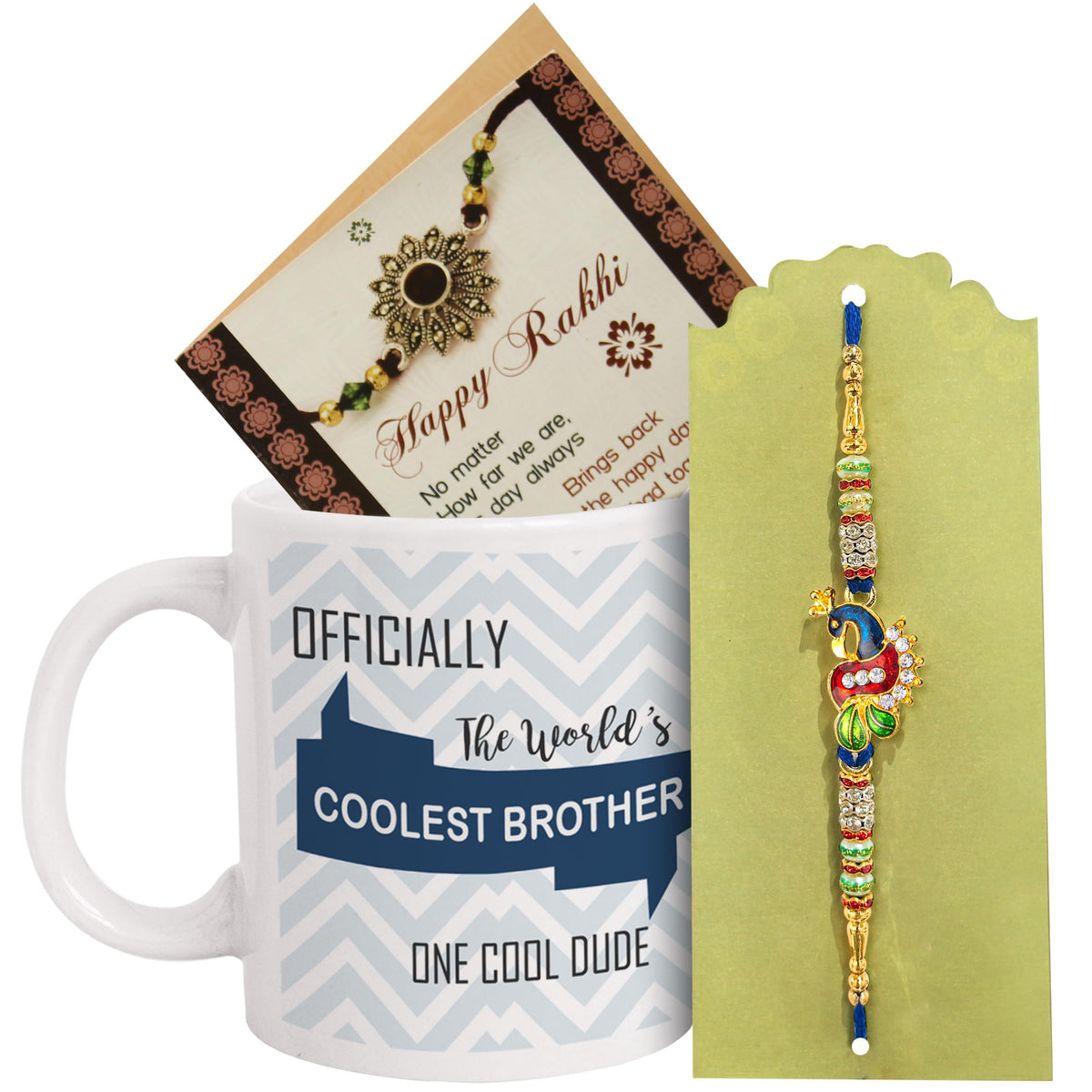 TIED RIBBONS Rakhi for Brother gift set including mug and rakhi