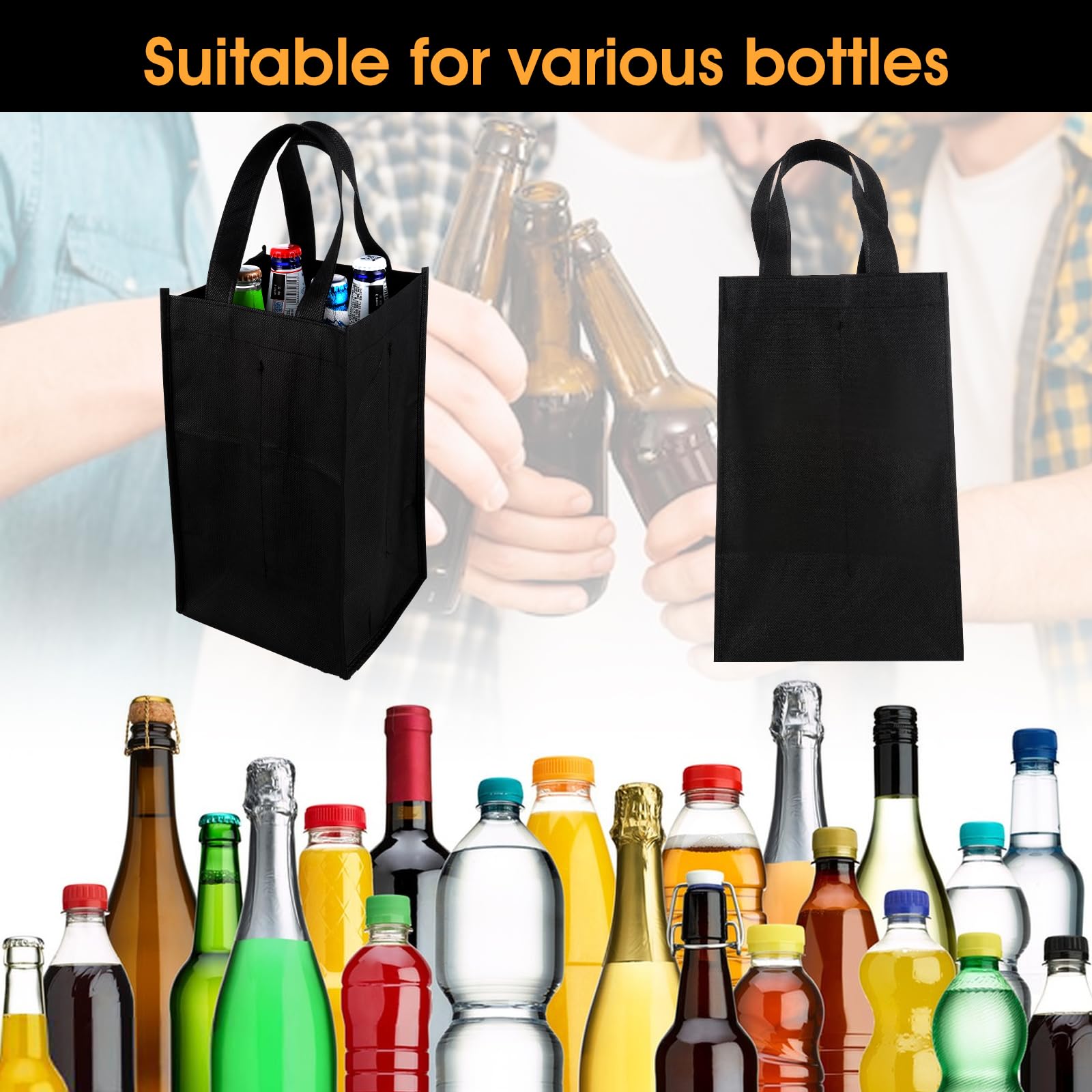 31x18x17 cm wine bag with internal dividers for organization