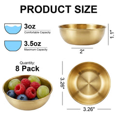 tifanso small stainless steel dipping bowls stackable for party appetizers