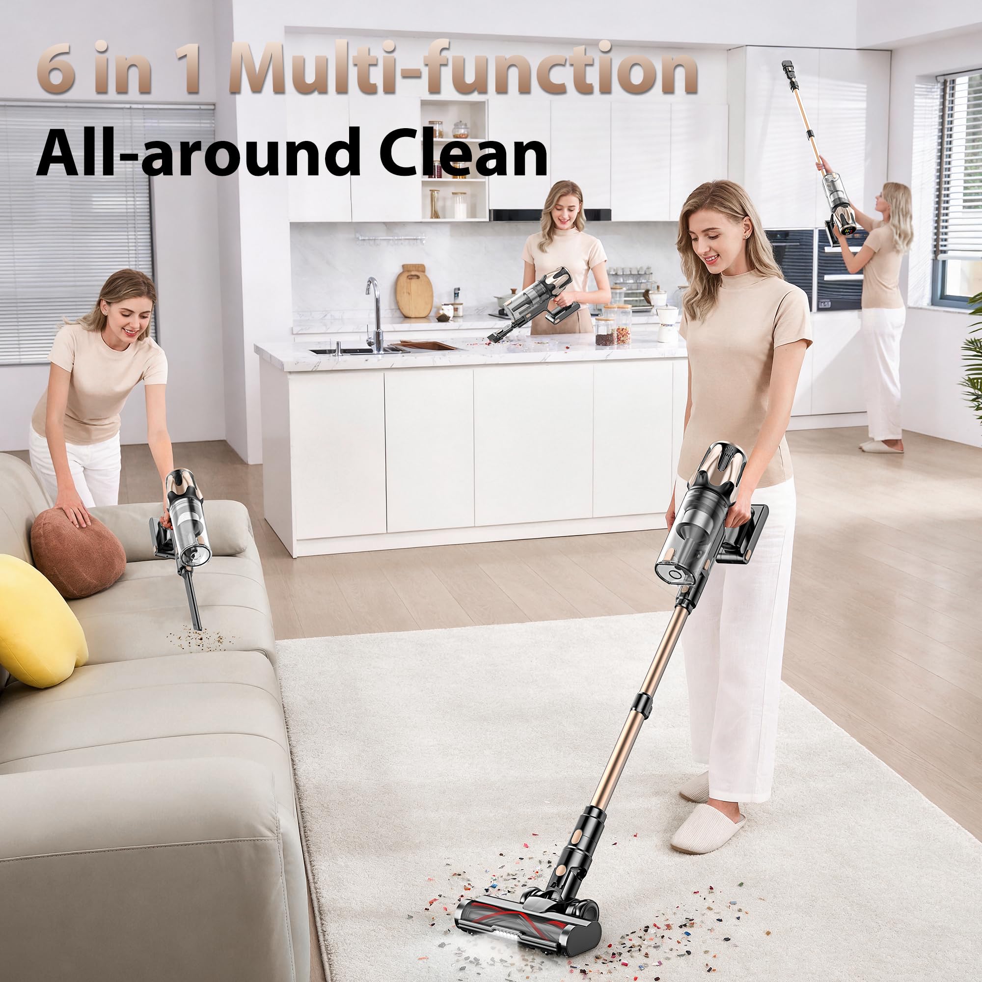 7-stage HEPA filtration on Tikom V850 vacuum cleaner