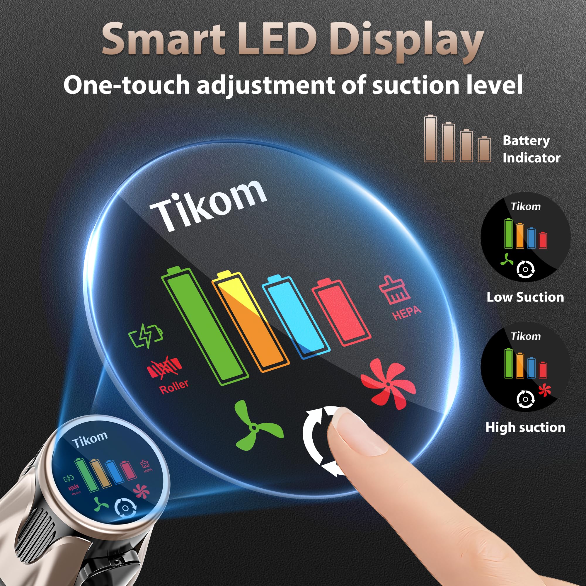 Wall dock charging for Tikom V850 cordless vacuum