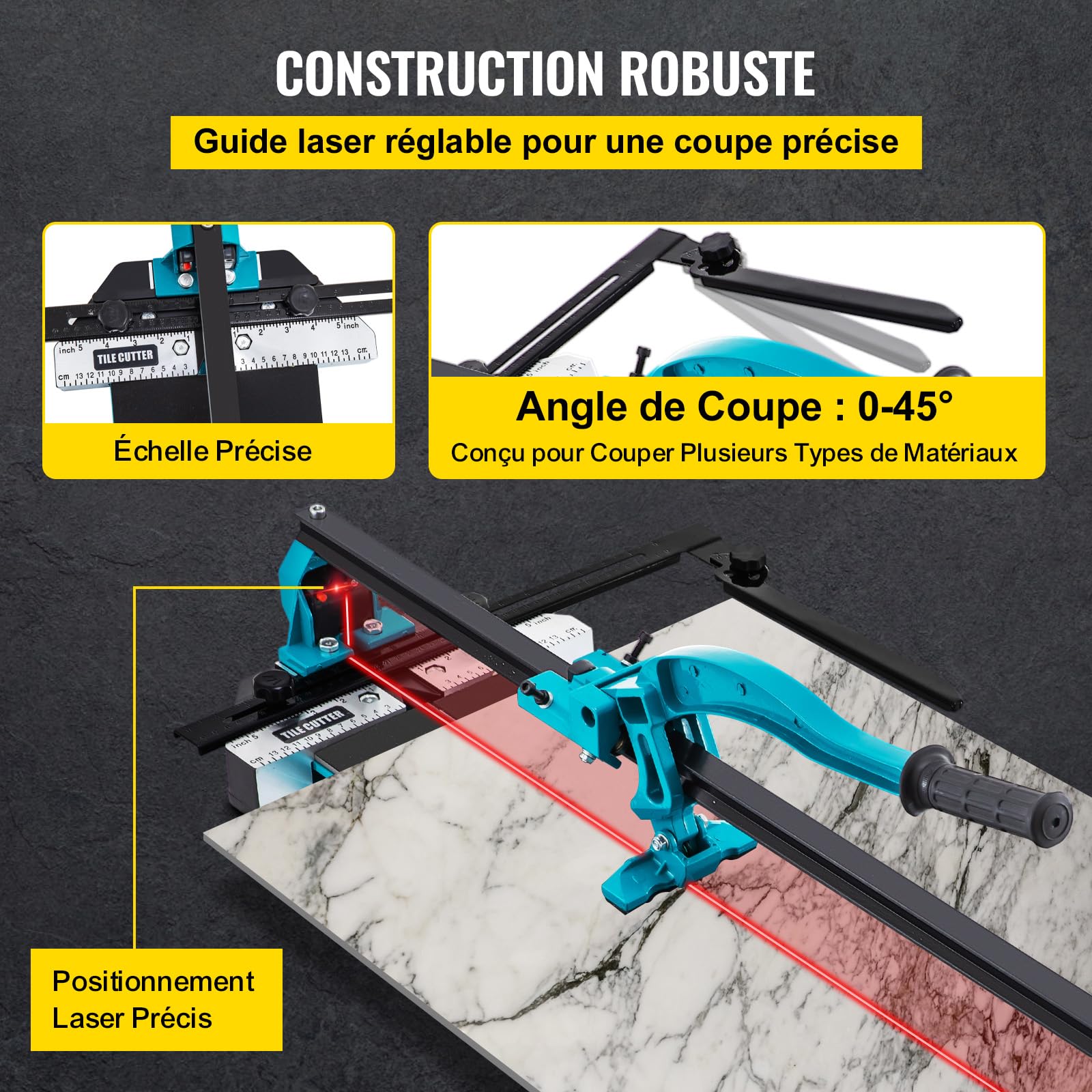 Max cutting thickness 6-15mm on tile cutter