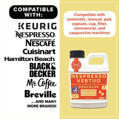 Tillbrook descaler compatible with Breville Keurig Espresso machines