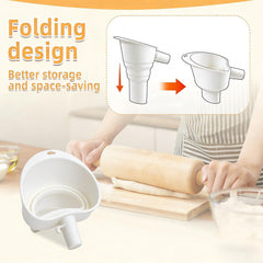 Dishwasher safe silicone flour funnel for Kitchen Aid 4.5-5 quart