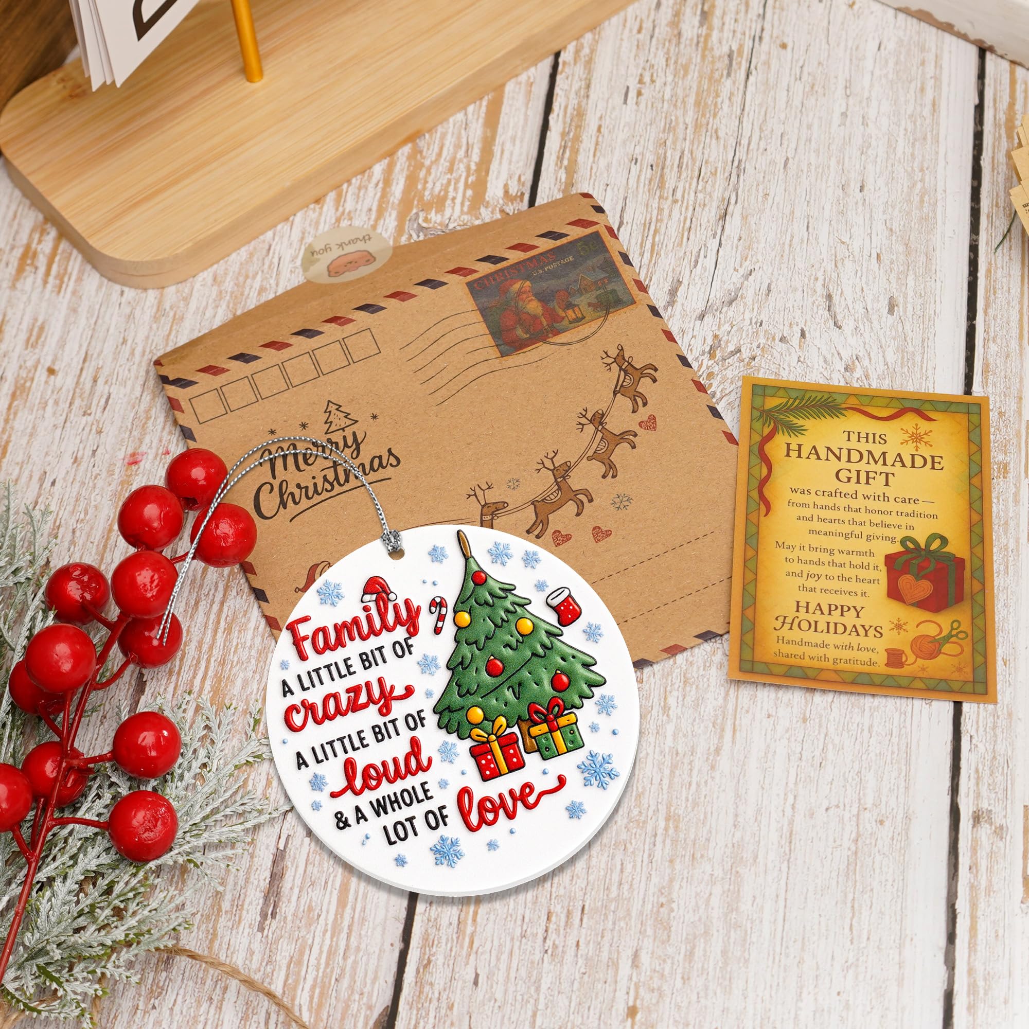 Timeless keepsake Christmas ornament on a window sill