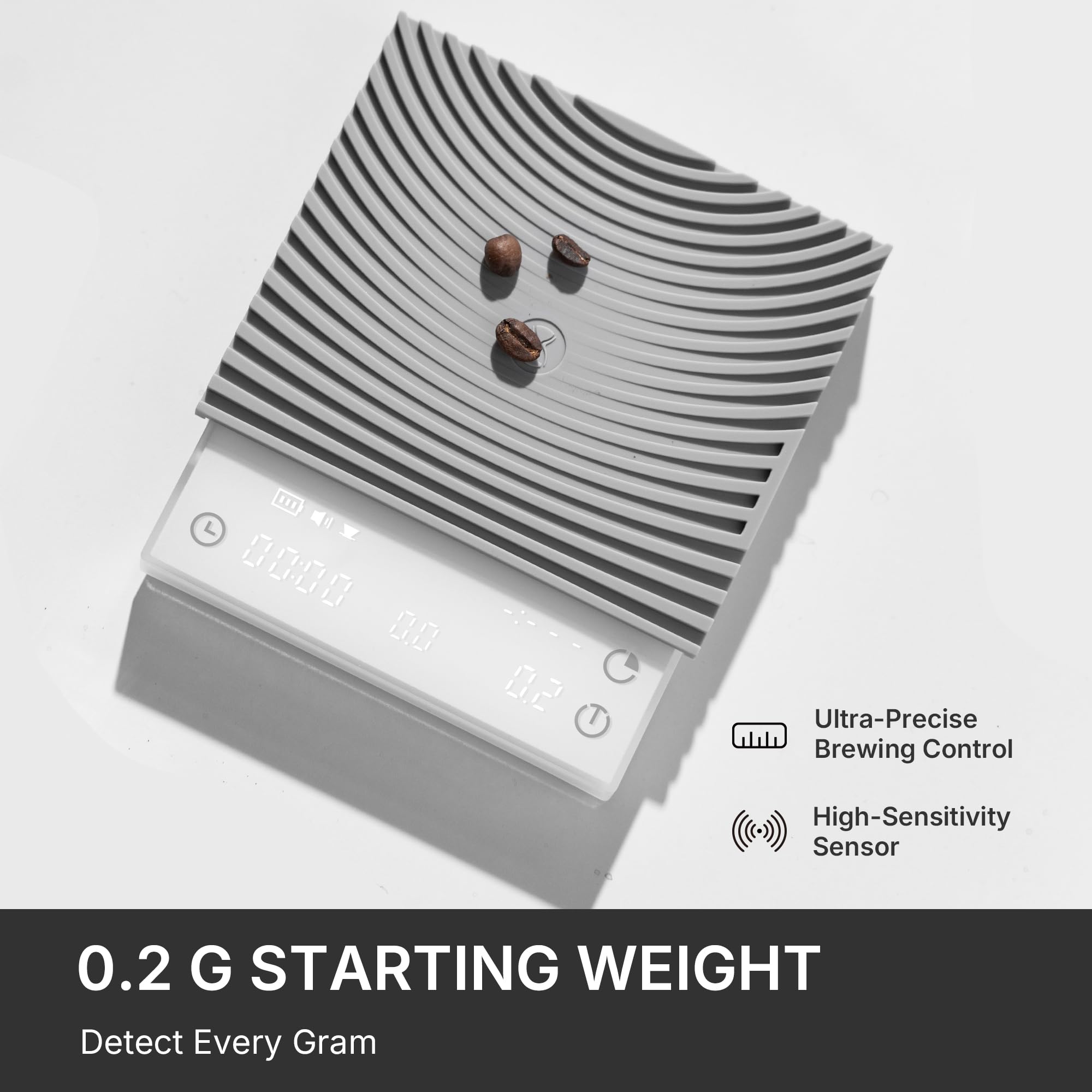 TIMEMORE Basic 3.0 Coffee Scale compact under espresso machine