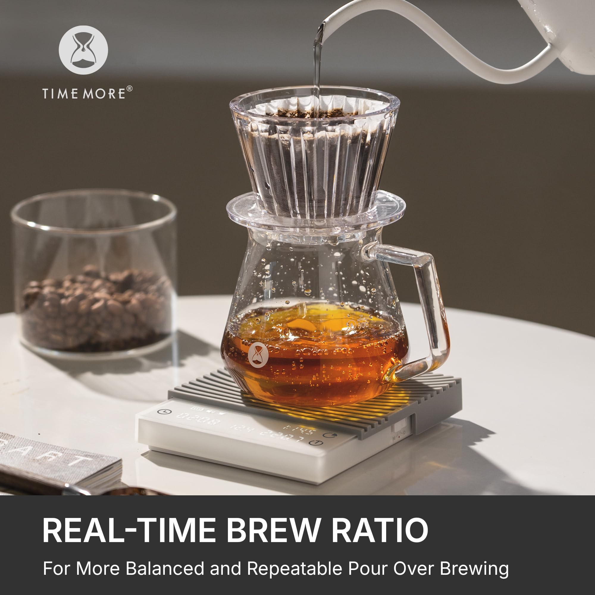TIMEMORE Basic 3.0 Coffee Scale espresso mode timer display