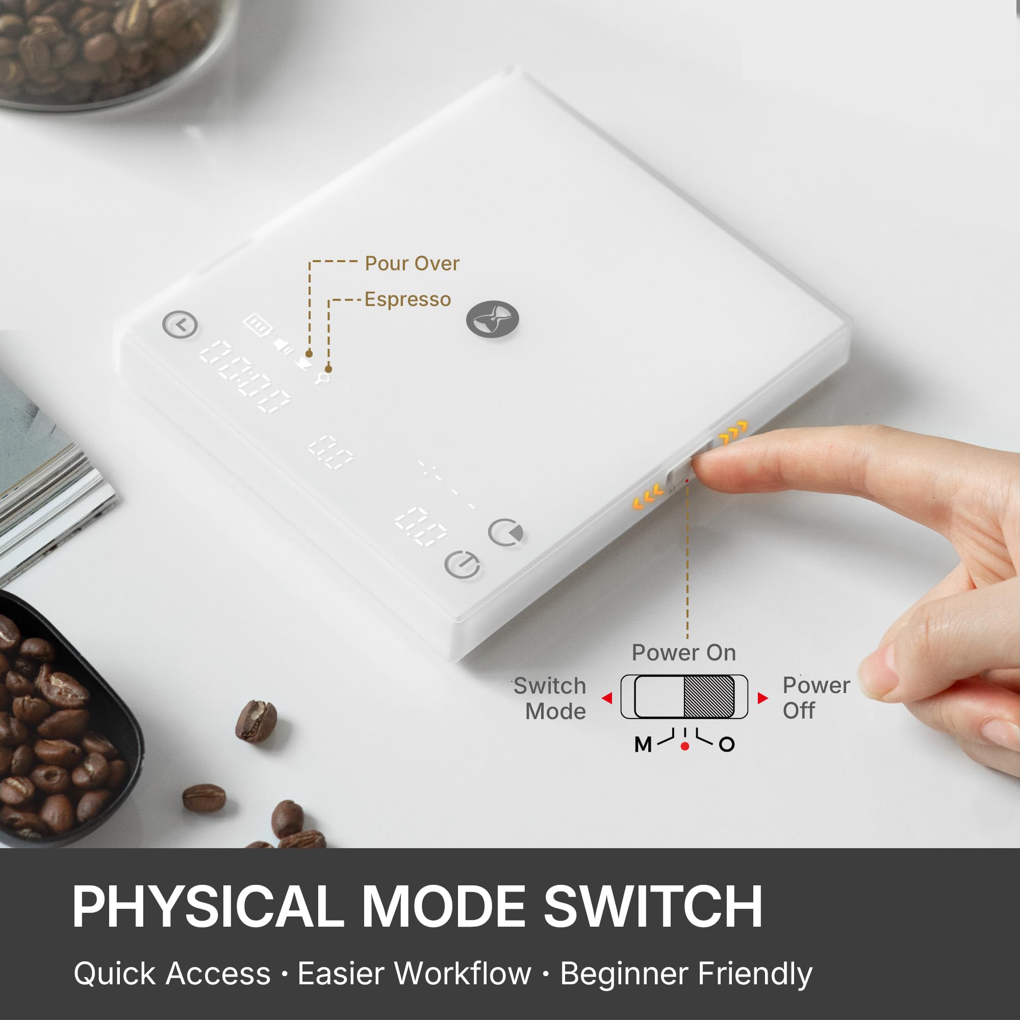TIMEMORE Basic 3.0 Coffee Scale USB-C rechargeable battery