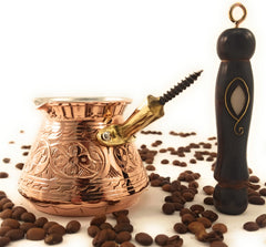 Tin lining interior of copper coffee pot
