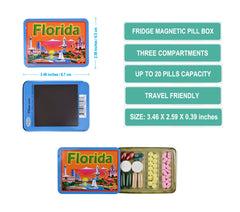 Pocket-size tin pill box suitable for pills and small items