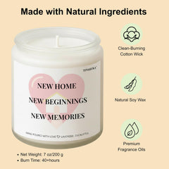 TINAREKA housewarming gift candle for new homeowners
