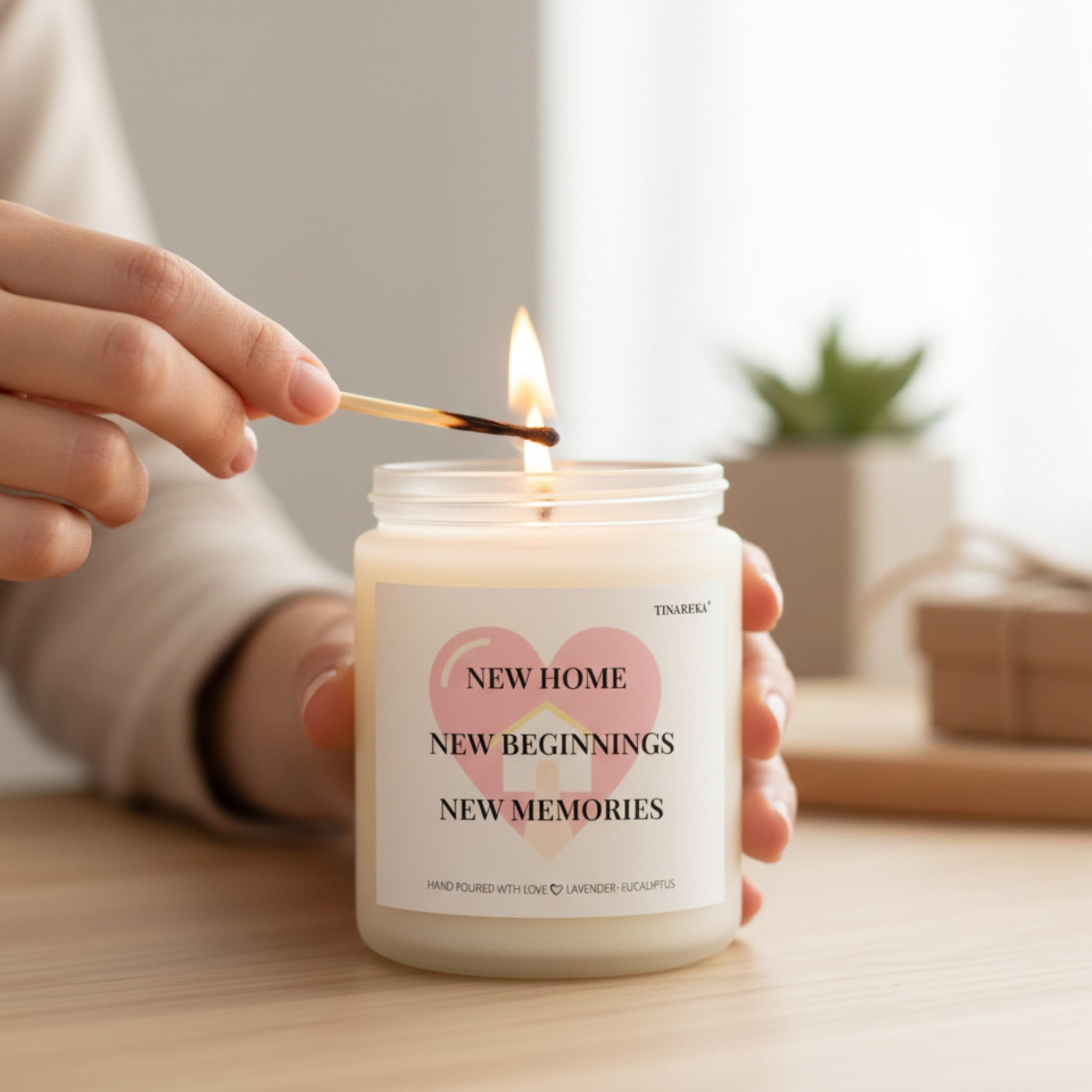 TINAREKA lavender eucalyptus pack candle for home decor