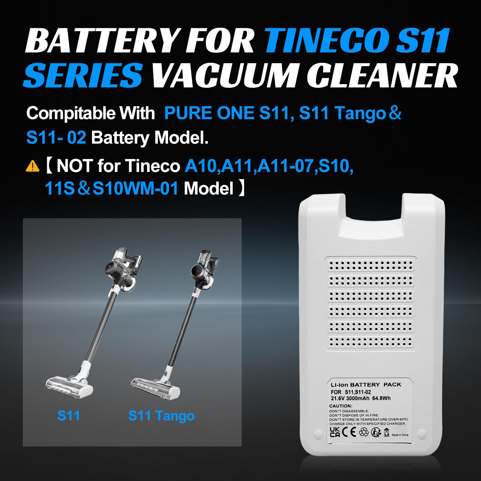 Tineco S11 Tango compatible battery by YSomPower