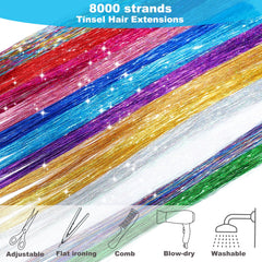 Professional styling tools included with Hair Tinsel Kit