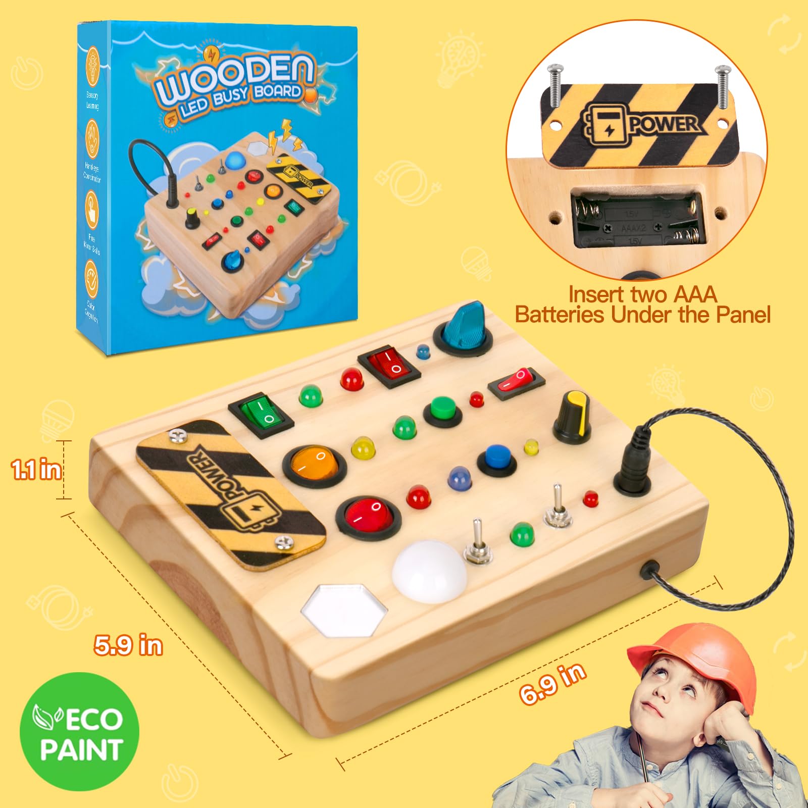 Montessori style learning toy for toddlers by TINTECUSA Busy Board