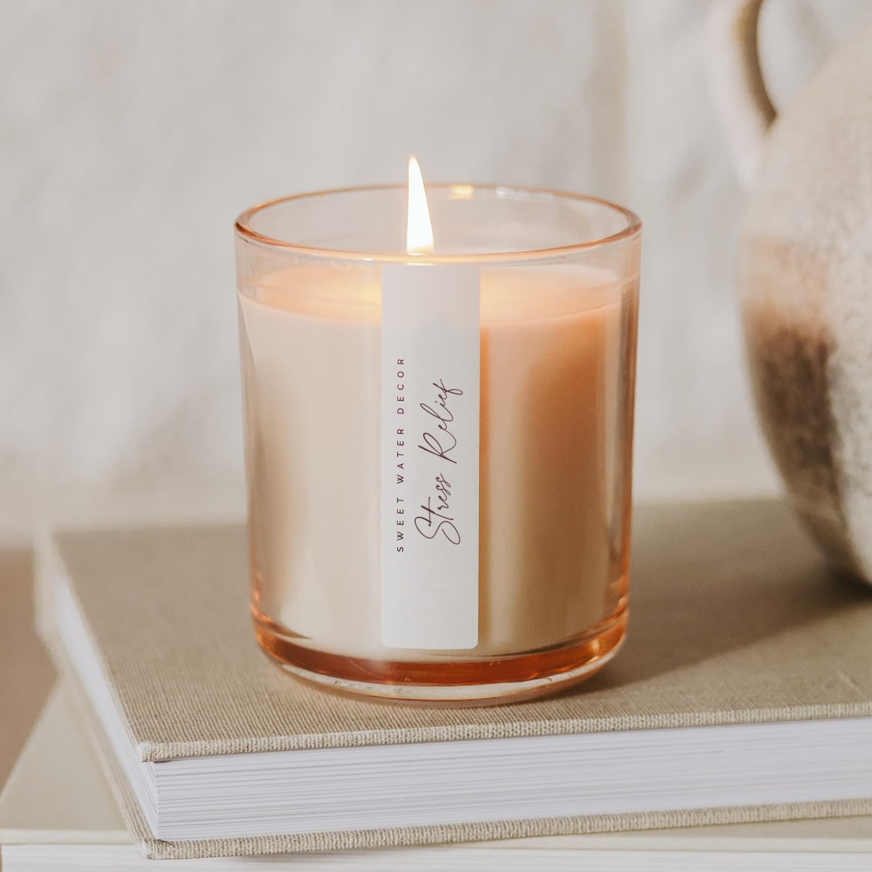 Decorative soy candle for modern home decor ambiance