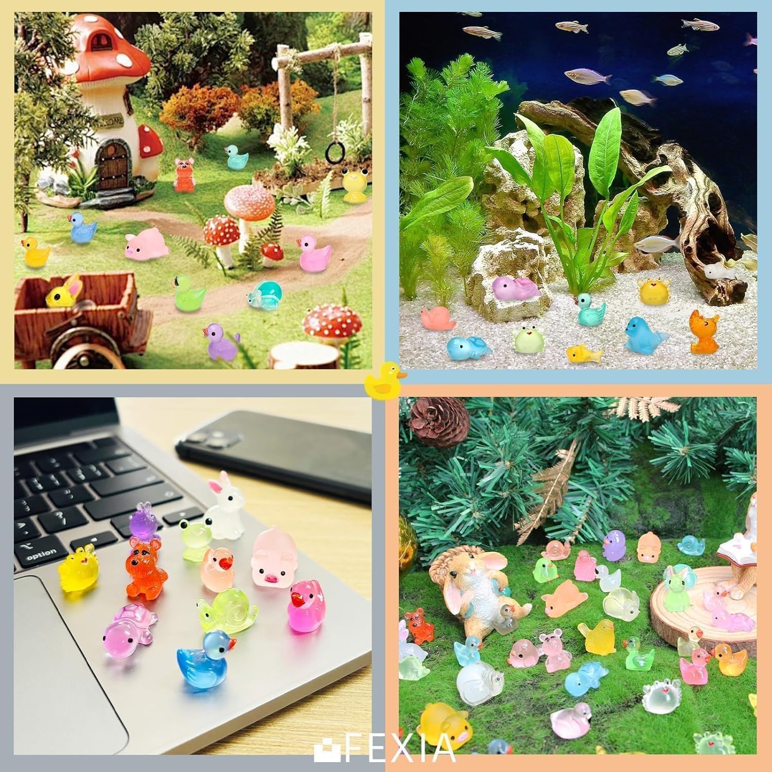 colorful miniature animals for crafts and displays