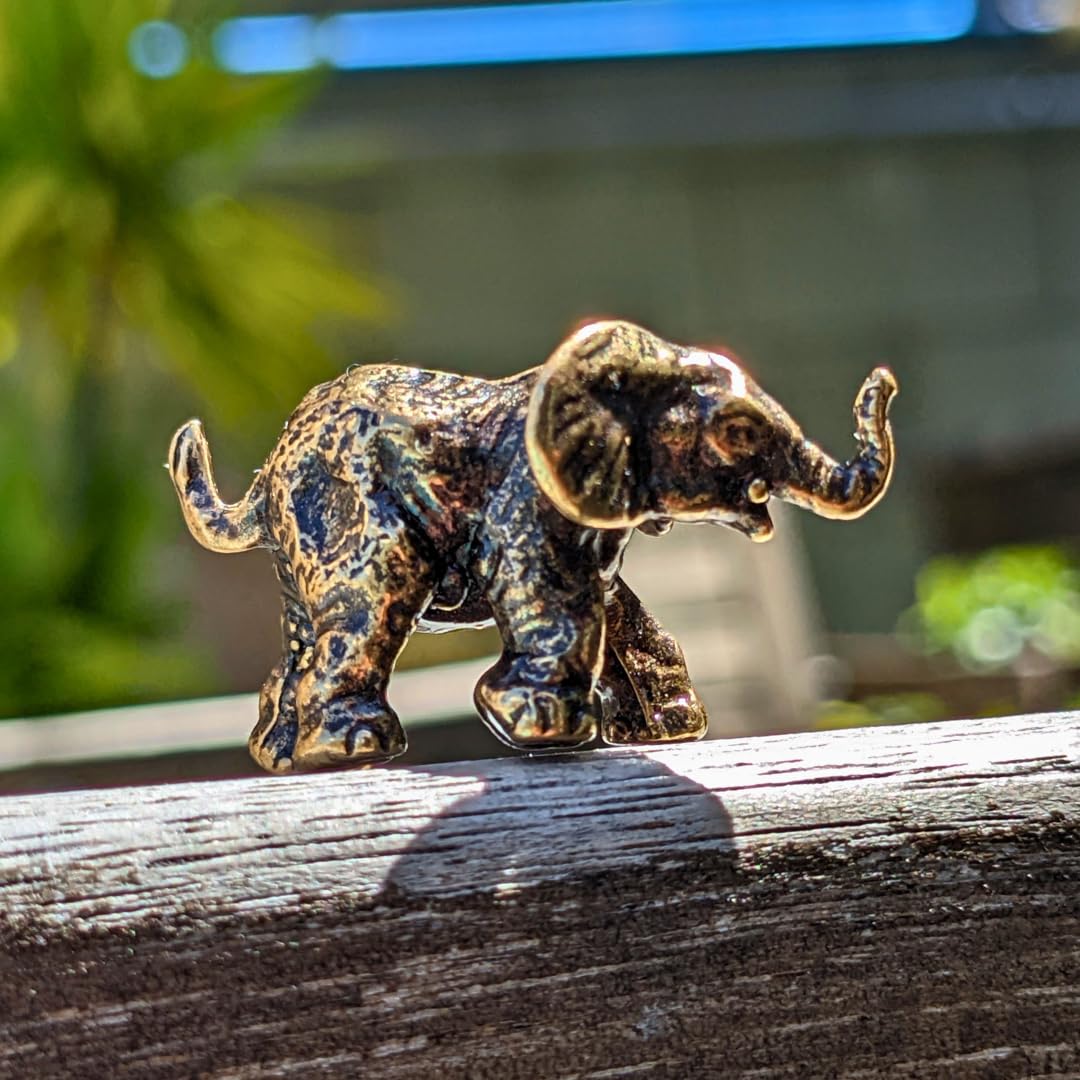 USA made brass baby elephant figurine