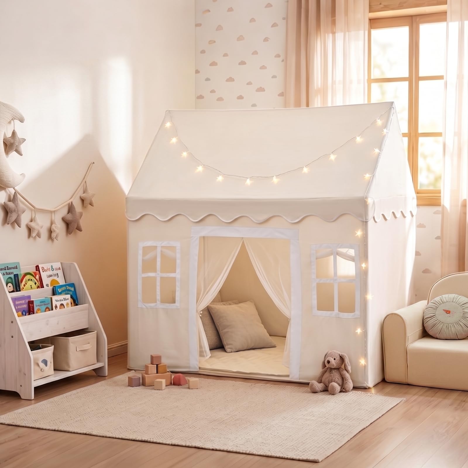 Tiny Land play tent with LED lights for imagination