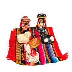 Tiny Peruvian Nativity Scene baby Jesus figurine 1 inch tall