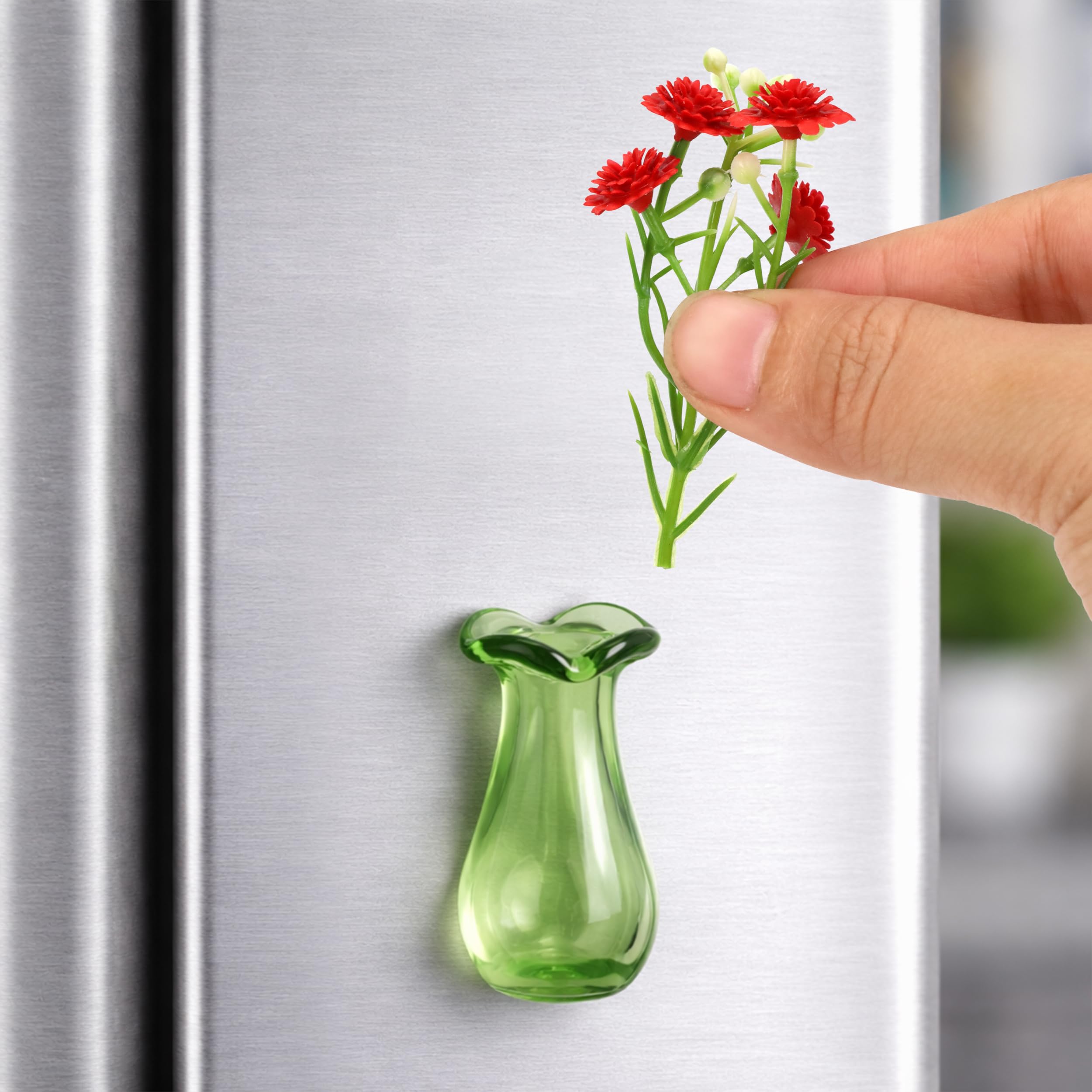 tiny vase magnets for kitchen and office