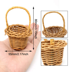 Small basket with handle 80mm height 55mm diameter example