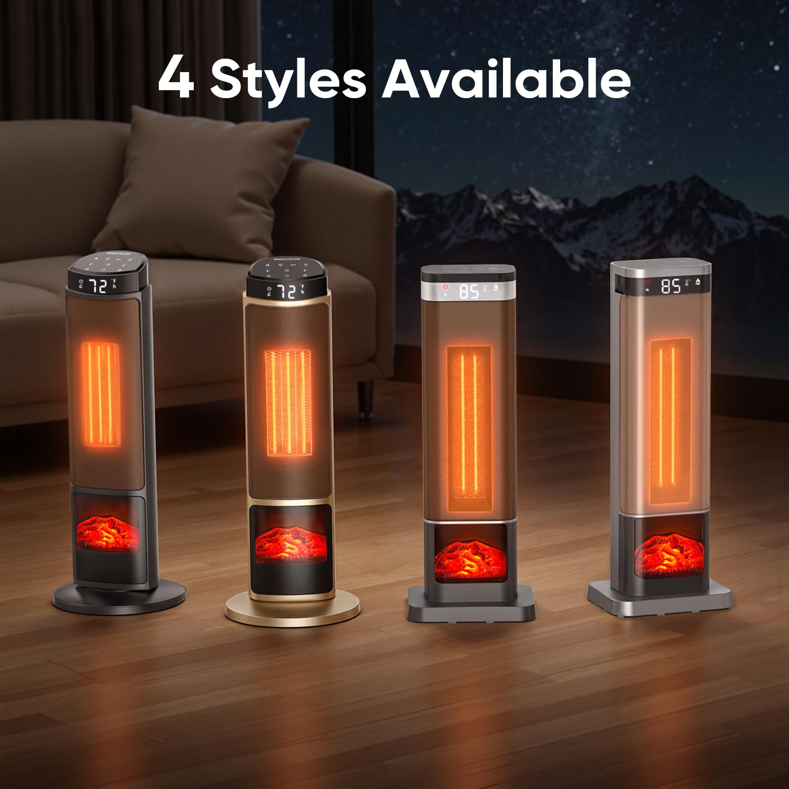 Ambient lighting modes on Sweetcrispy space heater