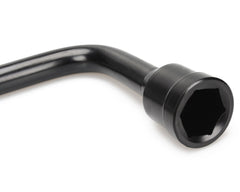 Tire lug nut wrench and hook extension included