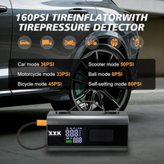 Tire pressure monitor with Car Bike Motorcycle and Ball presets