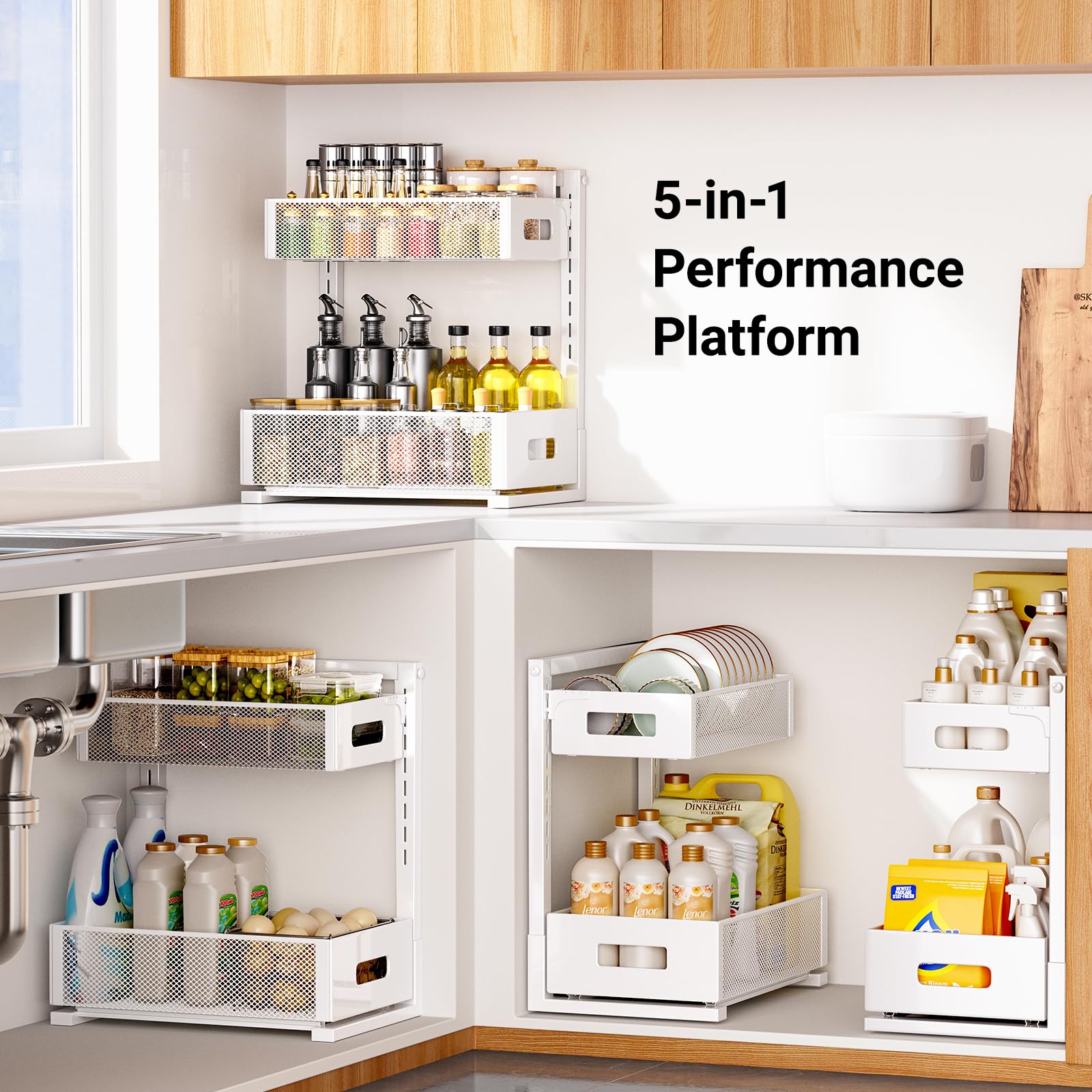 Kitchen bathroom cabinet storage solution by TISTAYA