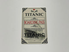 Titanic Boarding Pass themed ID card back view