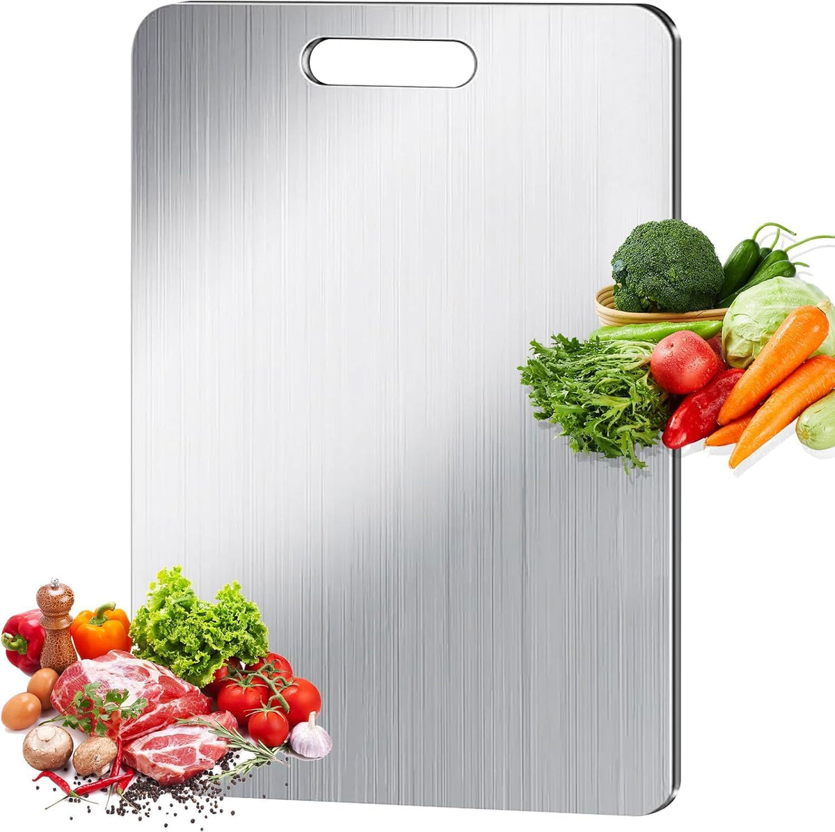 Titanium Cutting Board for Kitchen double sided design for vegetables and meats