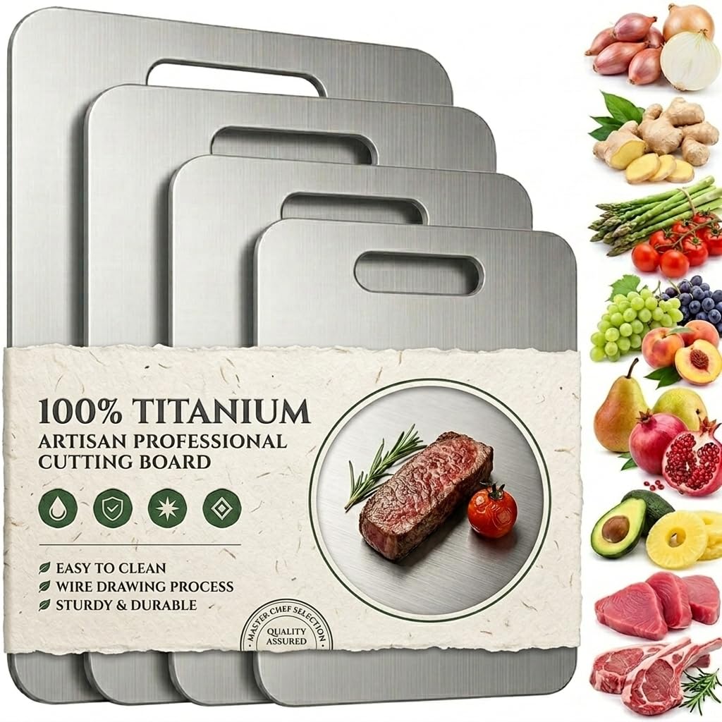 Titanium cutting board set of 4 four sizes 15.5x11 inch for raw meat vegetables and fruits