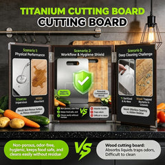 XL titanium cutting board 15.5x11 inch ideal for heavy duty carving
