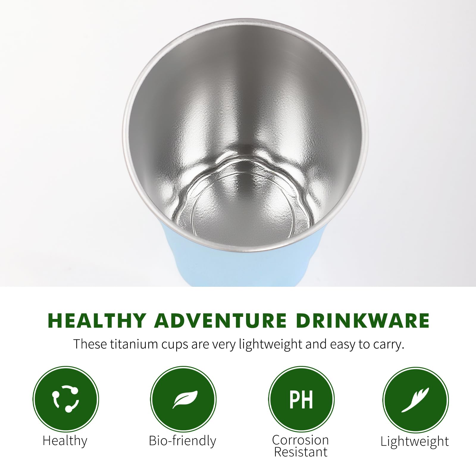 ZING TTI Pure Titanium Pint Cup 17 oz blue color