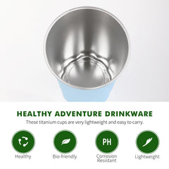 ZING TTI Pure Titanium Pint Cup 17 oz blue color