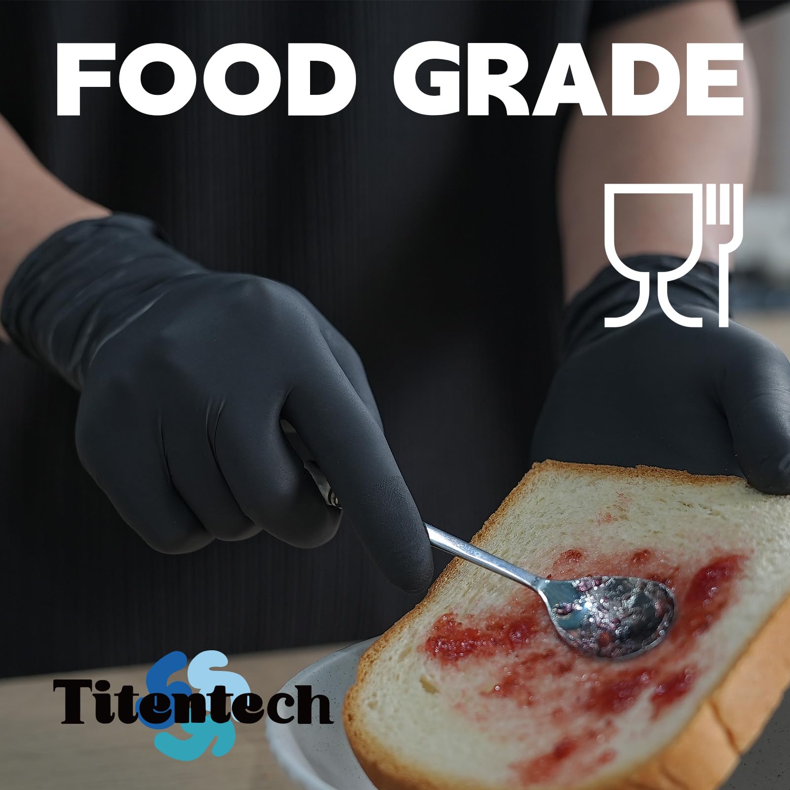 Titentech latex-free powder-free nitrile gloves