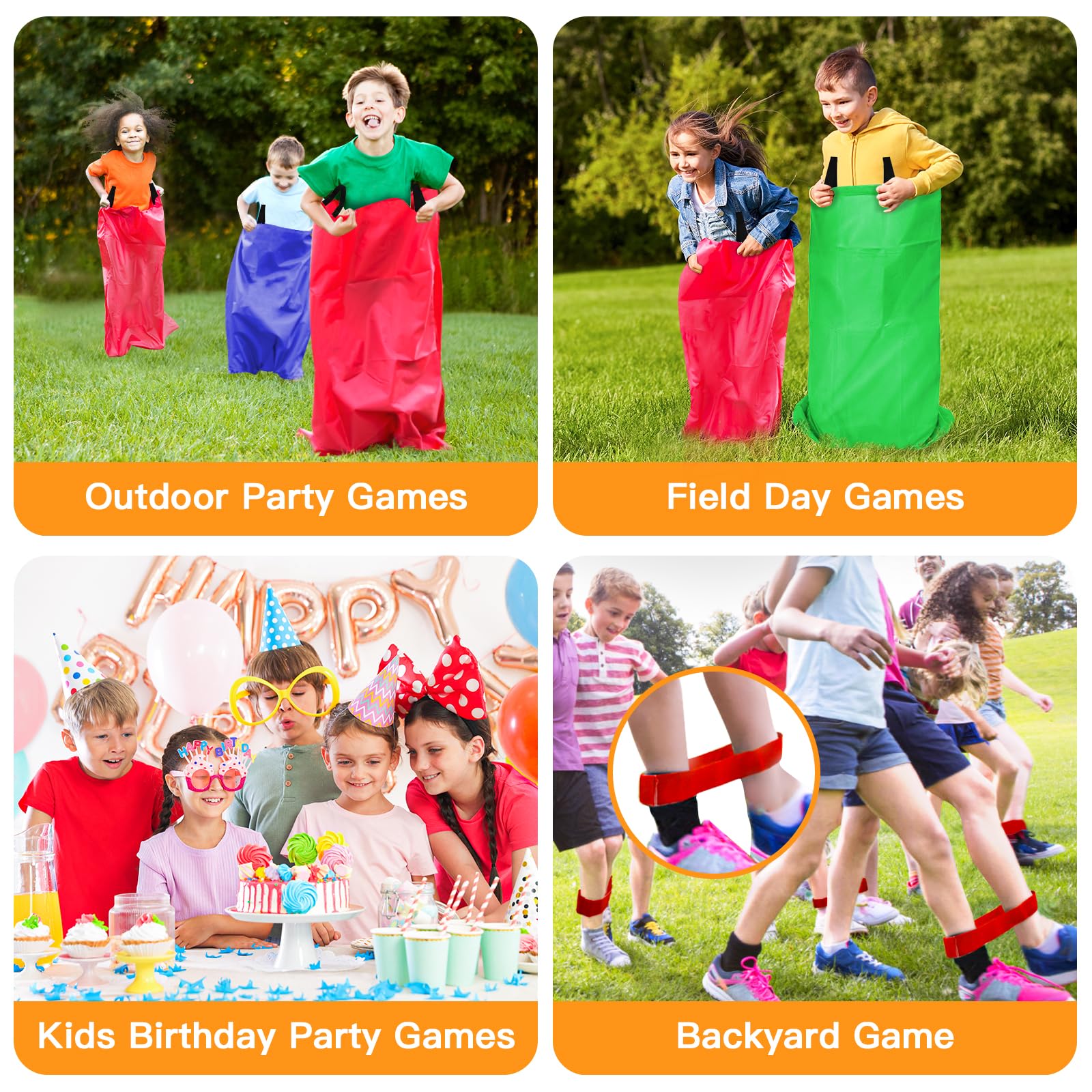 Durable Oxford fabric sacks in TITGIPE potato sack race kit 39x27 inches