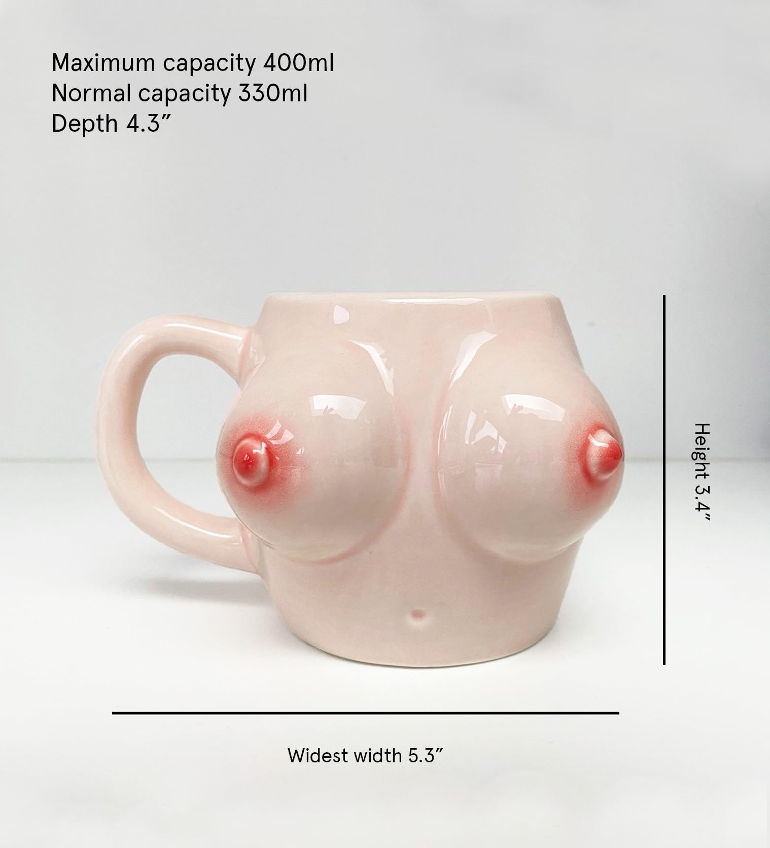 Tits Mug For Guys close up of nipple shaped mug