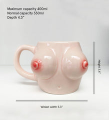 Tits Mug For Guys close up of nipple shaped mug