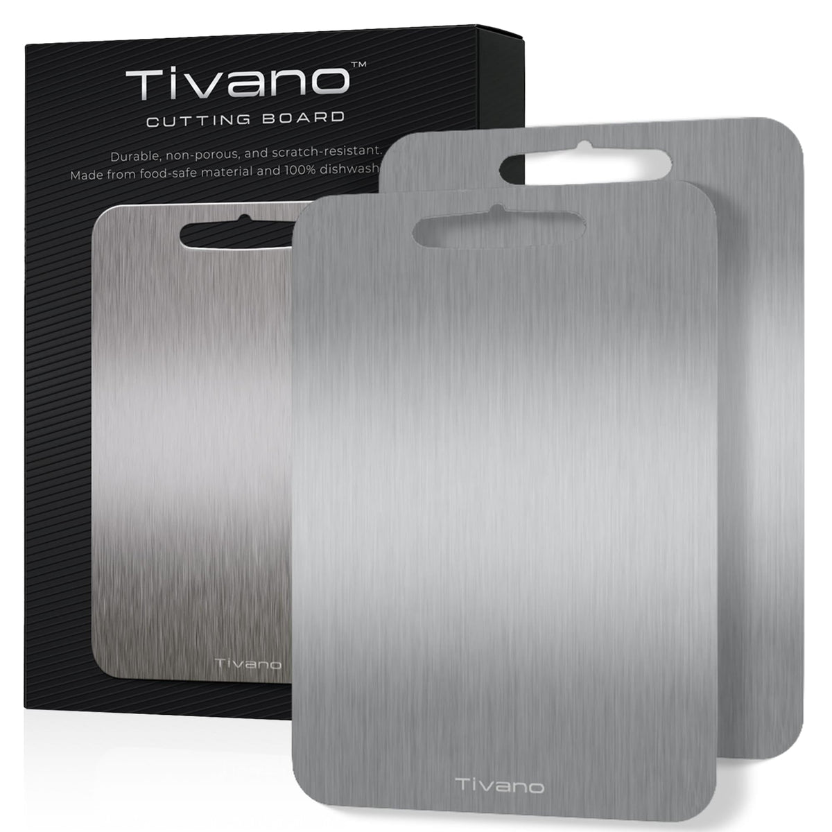 Tivano TitaniumShield Cutting Board 12x8 inch 2-Pack