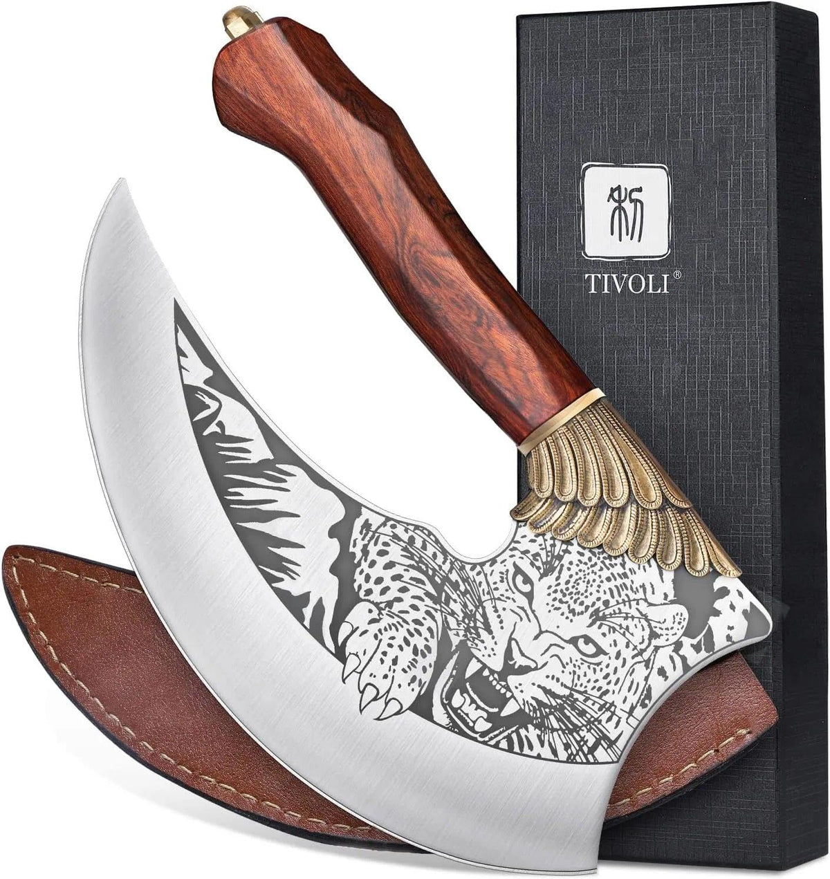 TIVOLI Ulu Knife with rosewood handle