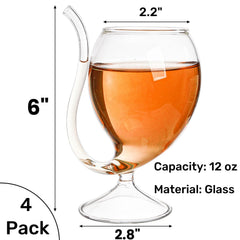 2.2 W x 5.5 H inches Tlence wine glass