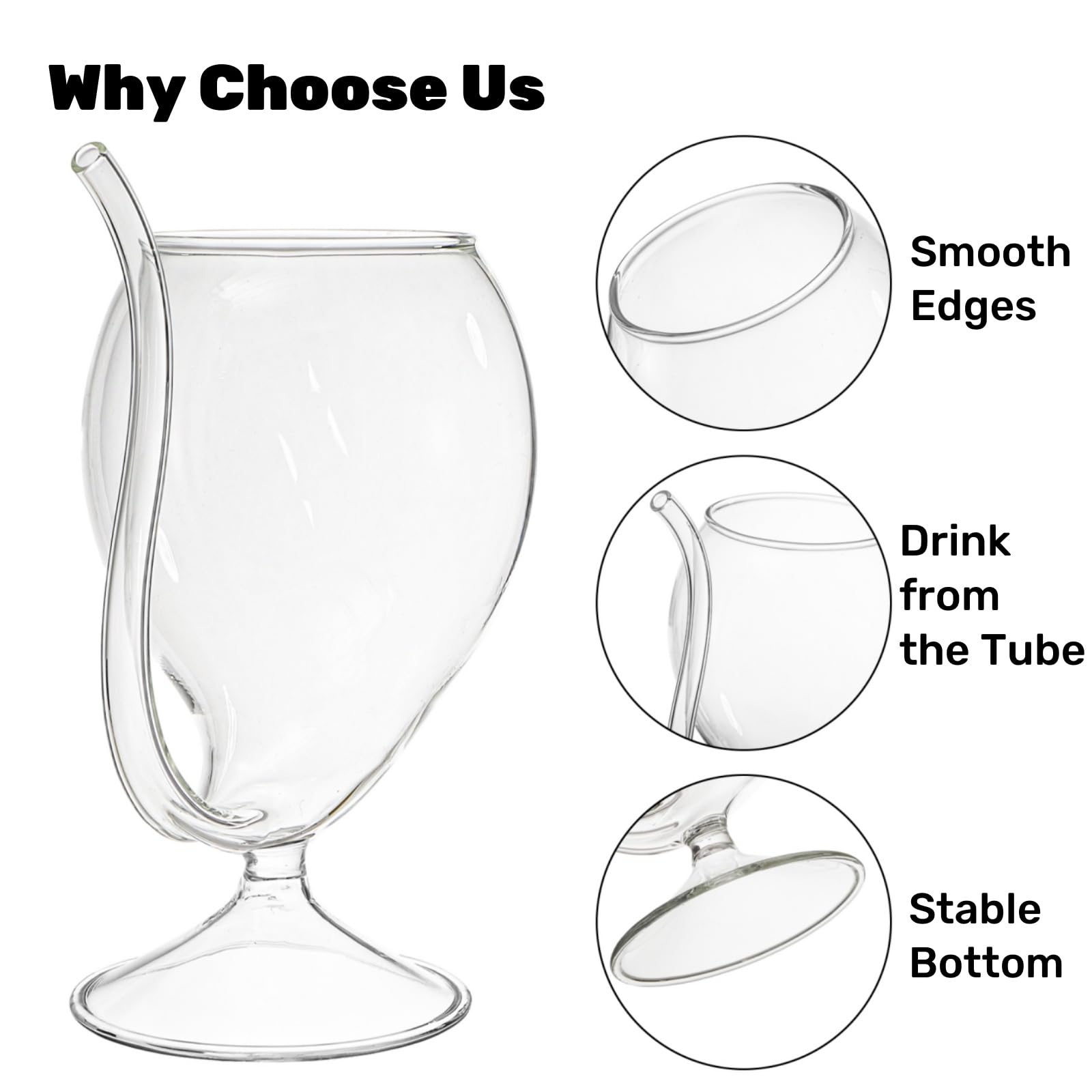 Built-in straw design in Tlence glass
