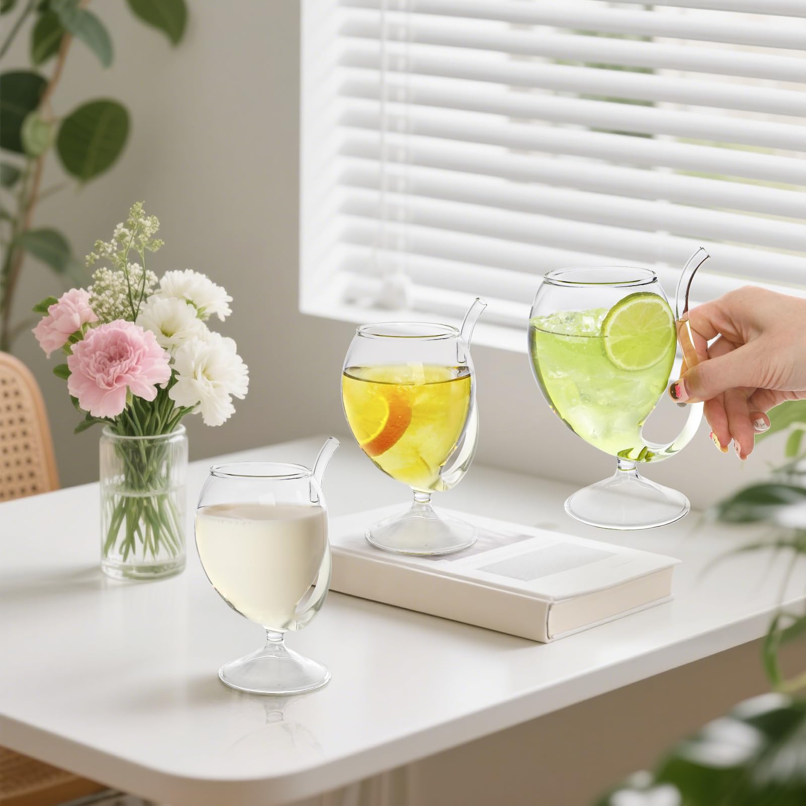 Clear Tlence glassware with smooth edge for bar use