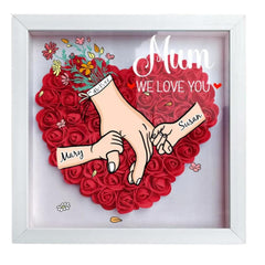 TM TEEMAN Family Love Blooms Forever Flower Box product image with personalised names