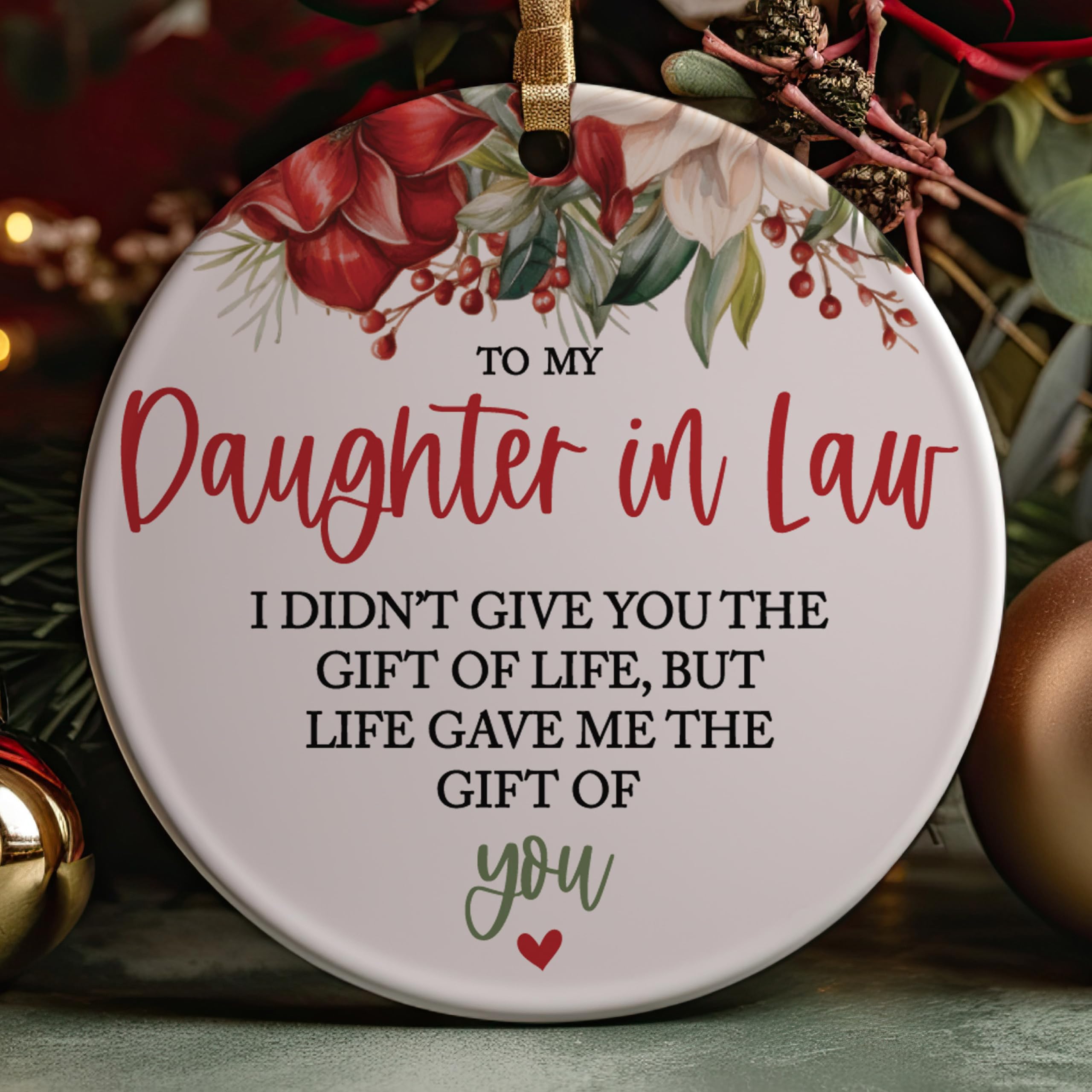 Back of ceramic ornament personalized with permanent marker